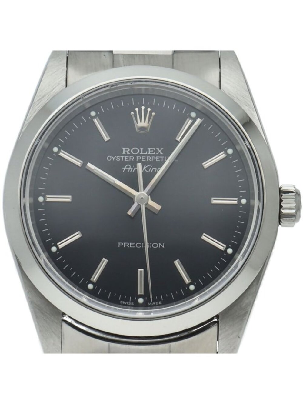 Rolex Air King SS Watch Black